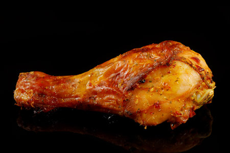 Fried chicken legs black.の写真素材