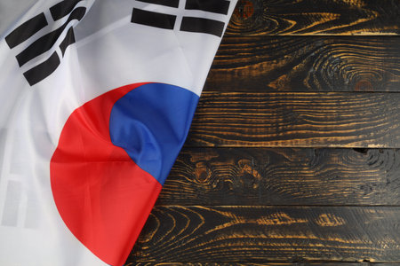South Korea flag background place for text cope spaceの写真素材