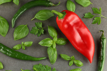 Green and red vegetables. Vegetarian food backgroundの写真素材