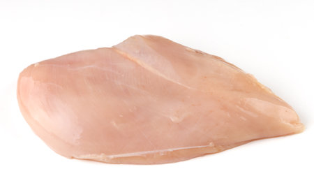 Fresh chicken fillet breast isolate.の写真素材