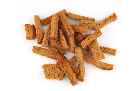 Rye crackers. Snacks rye crackers in a strip.の写真素材
