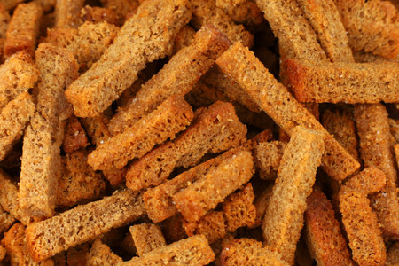 Rye crackers. Snacks rye crackers in a strip.の写真素材