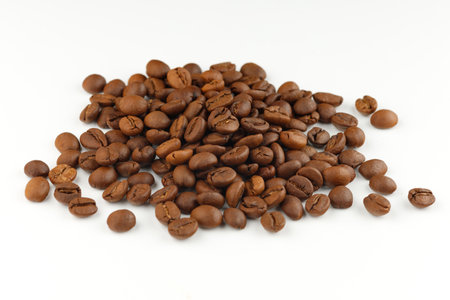 Coffee beans isolate on white.の写真素材