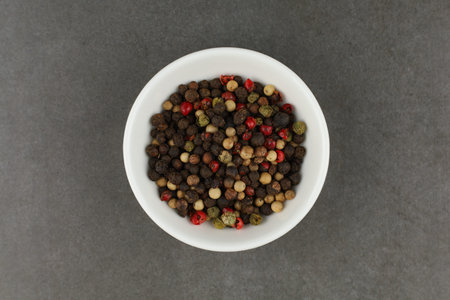 pepper mix seasoning in a plateの写真素材