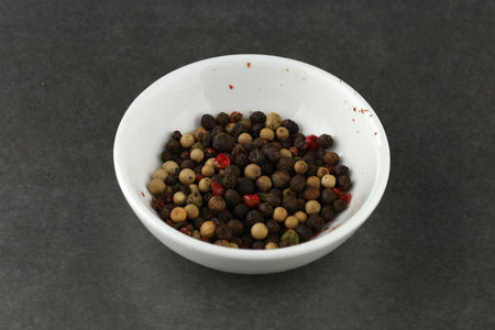 pepper mix in a white bowlの写真素材