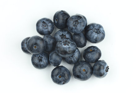 Blueberry on a white backgroundの写真素材
