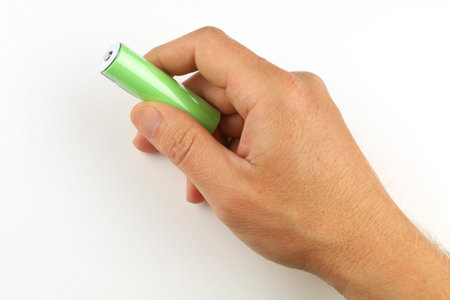 18650 rechargeable batteryの写真素材