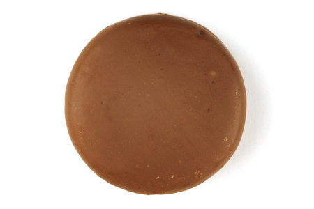 Round chocolate chip cookies isolateの写真素材