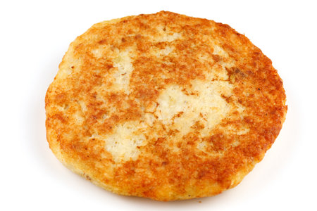 Fish cutlets on white isolateの写真素材
