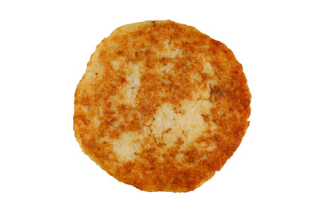 Fish cutlets on white isolateの写真素材
