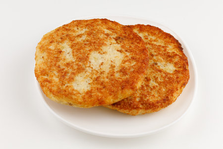 Fish cutlets on a plateの写真素材