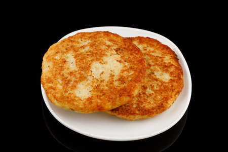 Fish cutlets on a plateの写真素材