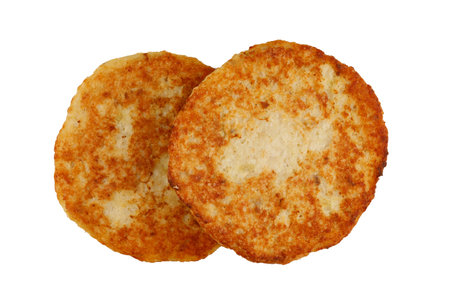 Fish cutlets on white isolateの写真素材