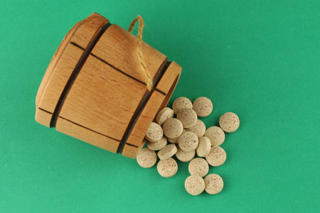 Brewer's yeast in tablets in the tankの写真素材