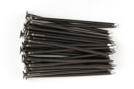 Lots of nails building isolateの写真素材