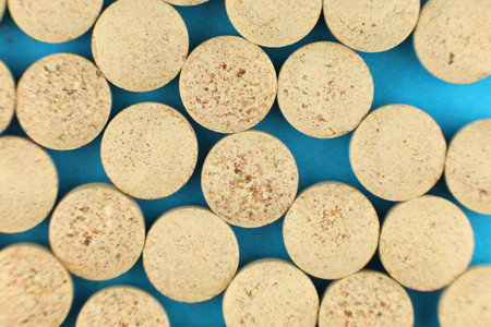 Brewer's yeast in tablets a lot of medicineの写真素材