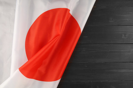 Flag of Japan place for text cope spaceの写真素材