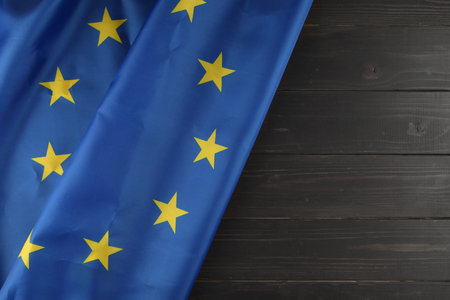 Flag of European Union place for text cope spaceの写真素材