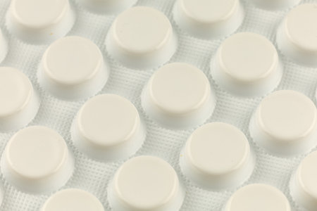 Pills in a white blisterの写真素材
