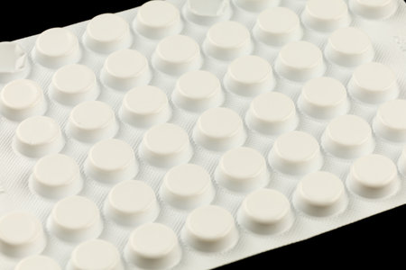 Pills in a white blisterの写真素材