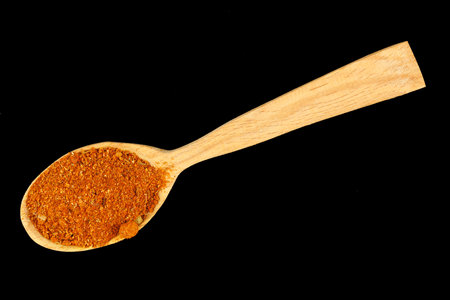 Seasoning for meat in a wooden spoonの写真素材
