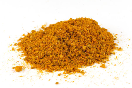 Curry powder seasoning isolate close-upの写真素材