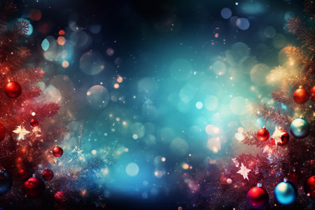 Beautiful New Year and Christmas background. AI Generatedの素材