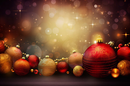 Beautiful New Year and Christmas background. AI Generatedの素材