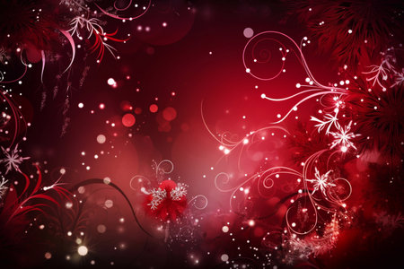 Beautiful New Year and Christmas background. AI Generatedの素材