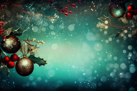 Beautiful New Year and Christmas background. AI Generatedの素材