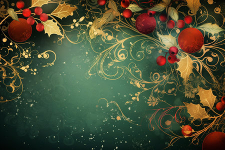 Beautiful New Year and Christmas background. AI Generatedの素材