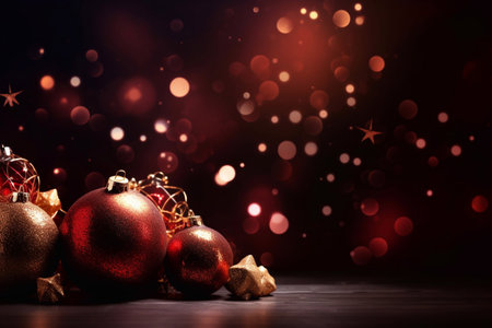 Beautiful New Year and Christmas background. AI Generatedの素材