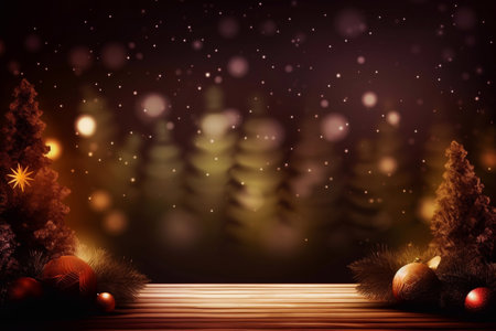 Beautiful New Year and Christmas background. AI Generatedの素材