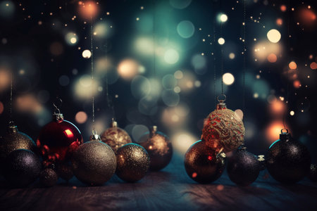 Beautiful New Year and Christmas background. AI Generatedの素材