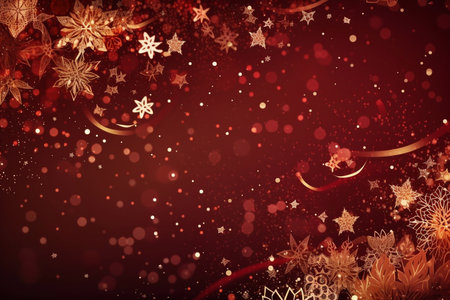 Beautiful New Year and Christmas background. AI Generatedの素材