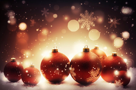 Beautiful New Year and Christmas background. AI Generatedの素材