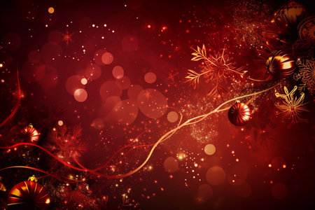 Beautiful New Year and Christmas background. AI Generatedの素材