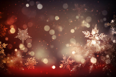 Beautiful New Year and Christmas background. AI Generatedの素材