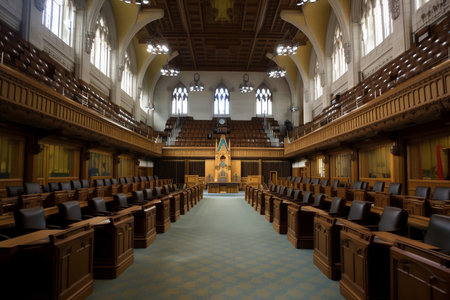 Interior of the parliament. AI Generatedの素材