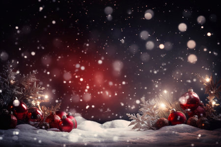 Beautiful New Year and Christmas background. AI Generatedの素材