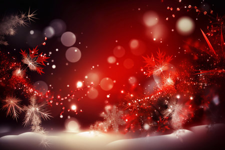 Beautiful New Year and Christmas background. AI Generatedの素材