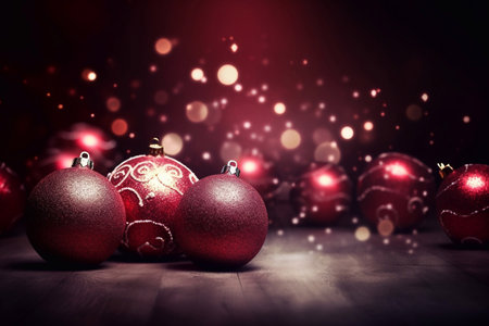 Beautiful New Year and Christmas background. AI Generatedの素材