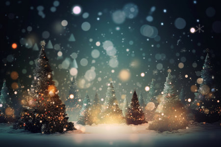Beautiful New Year and Christmas background. AI Generatedの素材