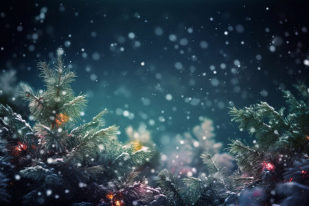 Beautiful New Year and Christmas background. AI Generatedの素材