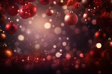 Beautiful New Year and Christmas background. AI Generatedの素材