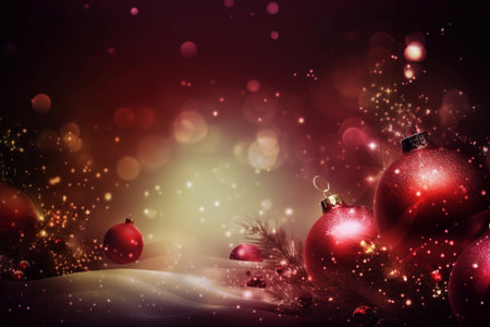 Beautiful New Year and Christmas background. AI Generatedの素材