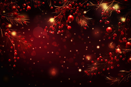 Beautiful New Year and Christmas background. AI Generatedの素材