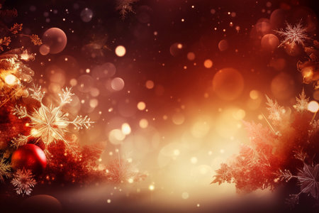 Beautiful New Year and Christmas background. AI Generatedの素材