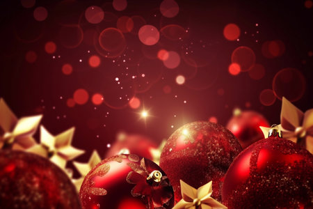 Beautiful New Year and Christmas background. AI Generatedの素材