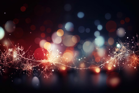 Beautiful New Year and Christmas background. AI Generatedの素材